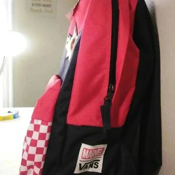 VANS x CAPTAIN MARVEL Realm Backpack (NEW) Checker - Picture 5 of 7